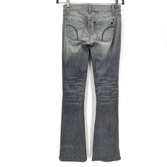 Joe's Womens Gray Fit Rocker Skinny Keira Low Rise Stretch Flare 25 Denim Jeans - Picture 3 of 7